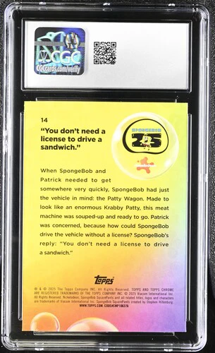 YOU DON'T NEED A LICENSE… SPONGEBOB CHROME #14 2025 ENGLISH CGC GEM MINT 10 - Image 2