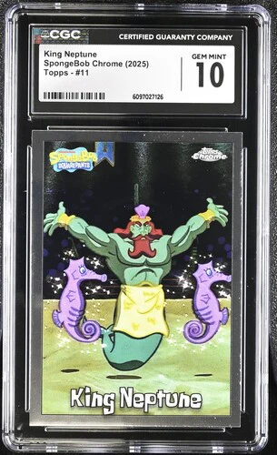 KING NEPTUNE SPONGEBOB CHROME #11 2025 ENGLISH CGC GEM MINT 10