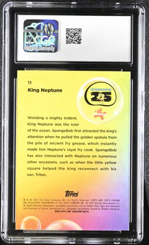 KING NEPTUNE SPONGEBOB CHROME #11 2025 ENGLISH CGC GEM MINT 10 - Image 2