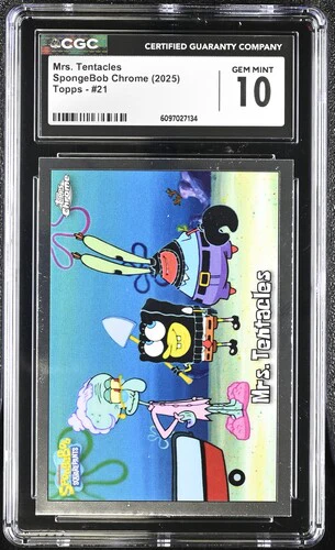 MRS. TENTACLES SPONGEBOB CHROME #21 2025 ENGLISH CGC GEM MINT 10