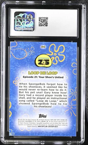 LOOP DE LOOP SPONGEBOB CHROME S-O-N-G SONG #S-4 2025 ENGLISH CGC GEM MINT 10 - Image 2