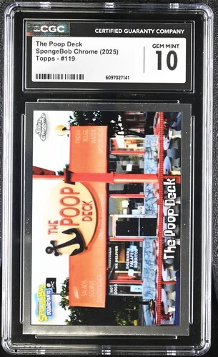 THE POOP DECK SPONGEBOB CHROME #119 2025 ENGLISH CGC GEM MINT 10