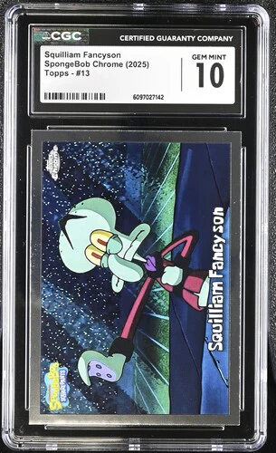 SQUILLIAM FANCYSON SPONGEBOB CHROME #13 2025 ENGLISH CGC GEM MINT 10