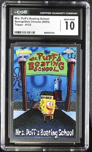 MRS. PUFF'S BOATING SCHOOL SPONGEBOB CHROME #123 2025 ENGLISH CGC GEM MINT 10