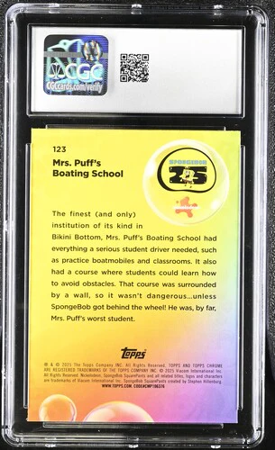 MRS. PUFF'S BOATING SCHOOL SPONGEBOB CHROME #123 2025 ENGLISH CGC GEM MINT 10 - Image 2