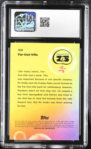 FAR-OUT-VILLE SPONGEBOB CHROME #109 2025 ENGLISH CGC GEM MINT 10 - Image 2