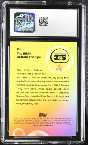 THE BIKINI BOTTOM TRIANGLE SPONGEBOB CHROME #161 2025 ENGLISH CGC GEM MINT 10 - Image 2