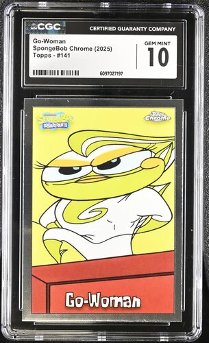 GO-WOMAN SPONGEBOB CHROME #141 2025 ENGLISH CGC GEM MINT 10