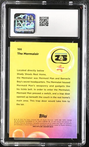 THE MERMALAIR SPONGEBOB CHROME #166 2025 ENGLISH CGC GEM MINT 10 - Image 2