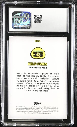 KELP FRIES SPONGEBOB CHROME KELP REVIEWS #BB-10 2025 ENGLISH CGC GEM MINT 10 - Image 2