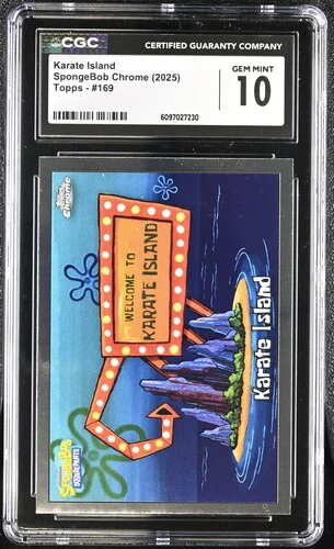 KARATE ISLAND SPONGEBOB CHROME #169 2025 ENGLISH CGC GEM MINT 10