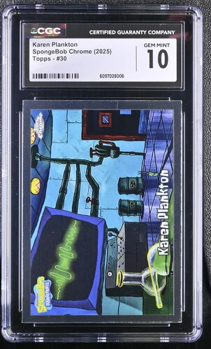 KAREN PLANKTON SPONGEBOB CHROME #30 2025 ENGLISH CGC GEM MINT 10