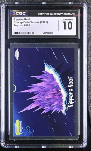 RIPPERS REEF SPONGEBOB CHROME #160 2025 ENGLISH CGC GEM MINT 10