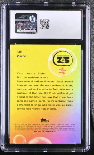 CAROL SPONGEBOB CHROME #125 2025 ENGLISH CGC GEM MINT 10 - Image 2