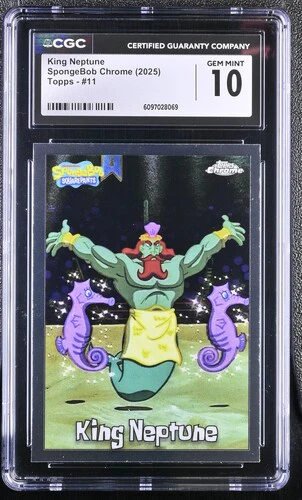 KING NEPTUNE SPONGEBOB CHROME #11 2025 ENGLISH CGC GEM MINT 10