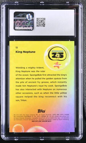 KING NEPTUNE SPONGEBOB CHROME #11 2025 ENGLISH CGC GEM MINT 10 - Image 2