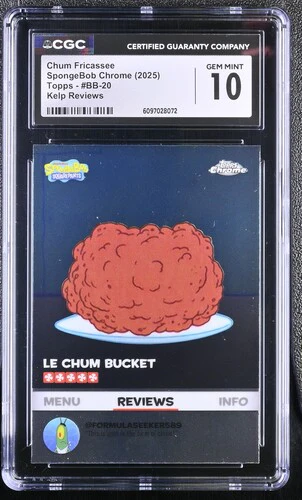 CHUM FRICASSEE SPONGEBOB CHROME KELP REVIEWS #BB-20 2025 ENGLISH CGC GEM MINT 10