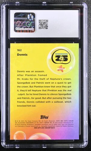DENNIS SPONGEBOB CHROME #162 2025 ENGLISH CGC GEM MINT 10 - Image 2