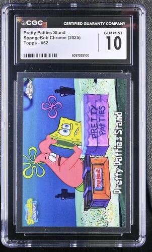 PRETTY PATTIES STAND SPONGEBOB CHROME #62 2025 ENGLISH CGC GEM MINT 10