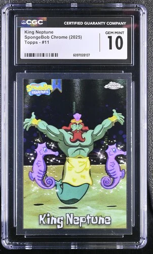 KING NEPTUNE SPONGEBOB CHROME #11 2025 ENGLISH CGC GEM MINT 10