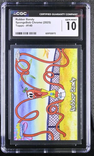 RUBBER BANDY SPONGEBOB CHROME #140 2025 ENGLISH CGC GEM MINT 10