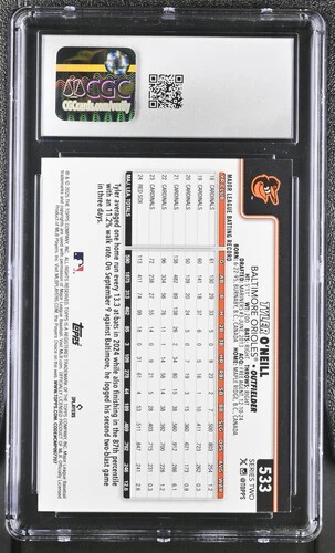 2025 TEAM COLOR 533 TYLER O'NEILL CGC GEM MINT 10 - Image 2