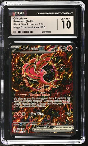 ORICORIO EX BLACK STAR PROMOS MEGA CHARIZARD X EX UPC #24 2025 ENGLISH CGC GEM MINT 10