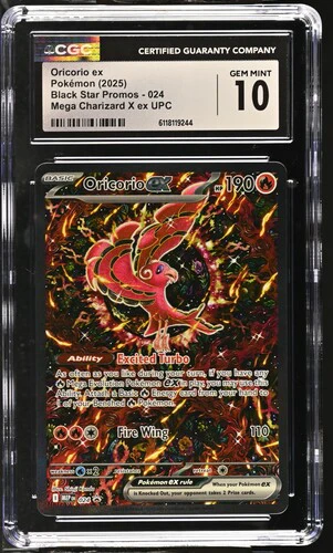 ORICORIO EX BLACK STAR PROMOS MEGA CHARIZARD X EX UPC #24 2025 ENGLISH CGC GEM MINT 10