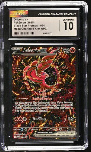 ORICORIO EX BLACK STAR PROMOS MEGA CHARIZARD X EX UPC #24 2025 ENGLISH CGC GEM MINT 10