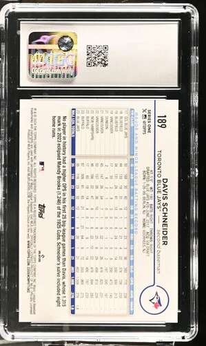 2024 RAINBOW FOIL 189 DAVIS SCHNEIDER CGC GEM MINT 10 - Image 2