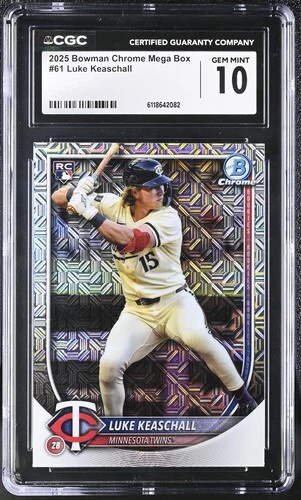 2025 LUKE KEASCHALL CHROME MEGA BOX 61 CGC GEM MINT 10