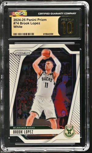 2024-25 BROOK LOPEZ #WHITE PRIZM 74 CGC PRISTINE 10