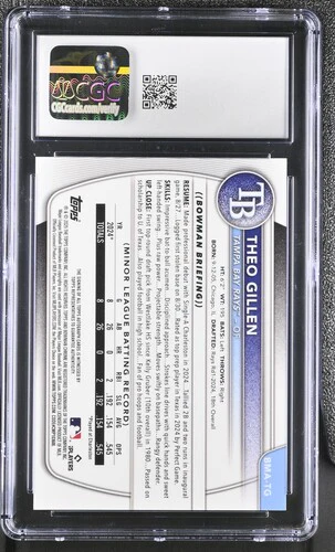 2025 THEO GILLEN CHROME MEGA BOX AUTOGRAPHS BMA-TG CGC GEM MINT 10 - Image 2