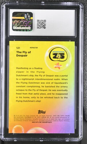 THE FLY OF DESPAIR SPONGEBOB CHROME REFRACTOR #121 2025 ENGLISH CGC GEM MINT 10 - Image 2