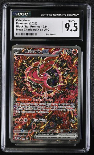 ORICORIO EX BLACK STAR PROMOS MEGA CHARIZARD X EX UPC #24 2025 ENGLISH CGC MINT+ 9.5