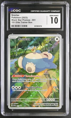 SNORLAX BLACK STAR PROMOS 151 ELITE TRAINER BOX #51 2023 ENGLISH CGC GEM MINT 10