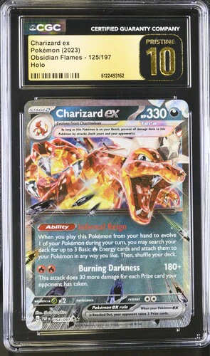 CHARIZARD EX OBSIDIAN FLAMES HOLO #125/197 2023 ENGLISH CGC PRISTINE 10