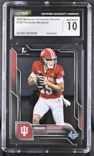 2025 FERNANDO MENDOZA UNIVERSITY CHROME 109 CGC GEM MINT 10