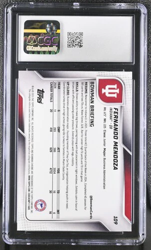 2025 FERNANDO MENDOZA UNIVERSITY CHROME 109 CGC GEM MINT 10 - Image 2