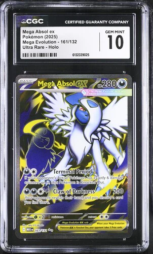 MEGA ABSOL EX MEGA EVOLUTION #161/132 ULTRA RARE HOLO 2025 ENGLISH CGC GEM MINT 10