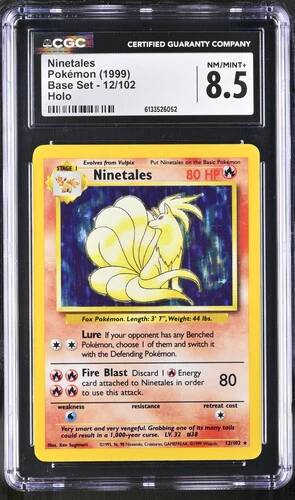 NINETALES BASE SET HOLO #12/102 1999 ENGLISH CGC 8.5