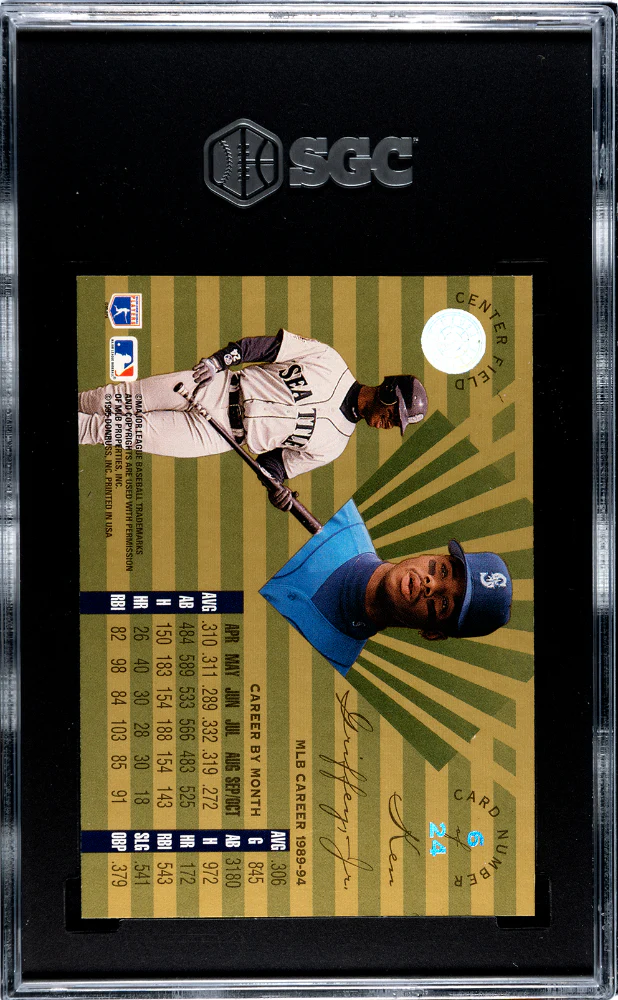 KEN GRIFFEY JR. #6 1995 LEAF LIMITED GOLD SGC 9 MT - Image 2