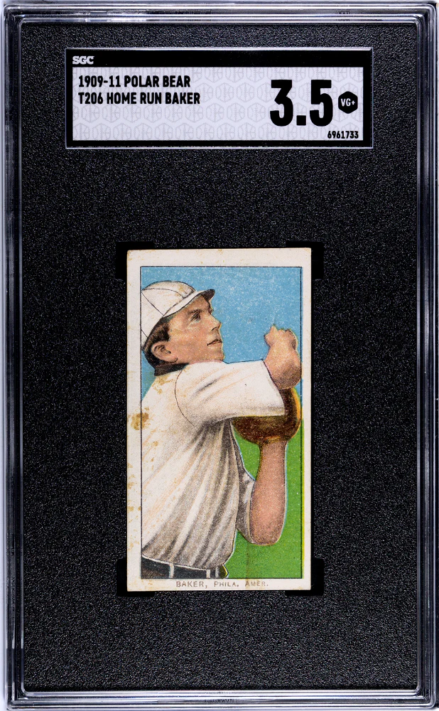 BAKER, HOME RUN # 1909-11 POLAR BEAR (T206) - SGC 3.5 VG+