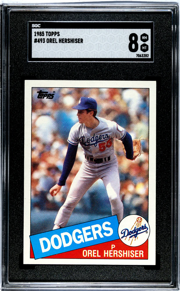OREL HERSHISER #493 1985 TOPPS - SGC 8 NM, MT