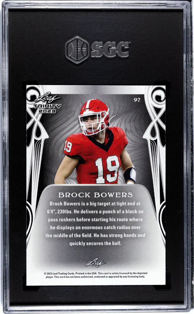 BROCK BOWERS #97 2023 LEAF TRINITY - SGC 9.5 MT+ - Image 2