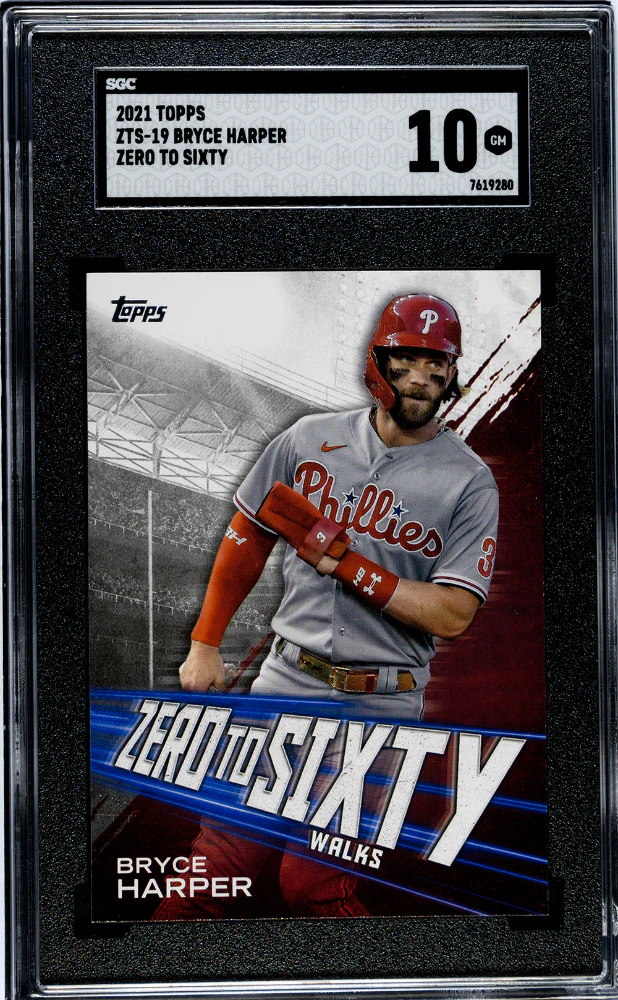 BRYCE HARPER #ZTS-19 2021 TOPPS ZERO TO SIXTY SGC 10 GEM