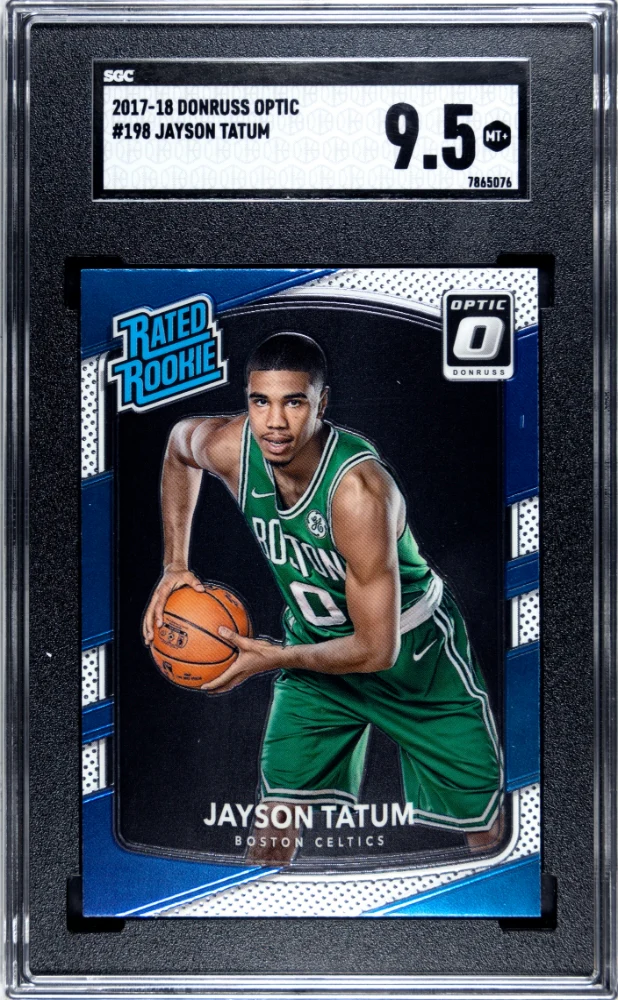 JAYSON TATUM #198 2017-18 DONRUSS OPTIC - SGC 9.5 MT+