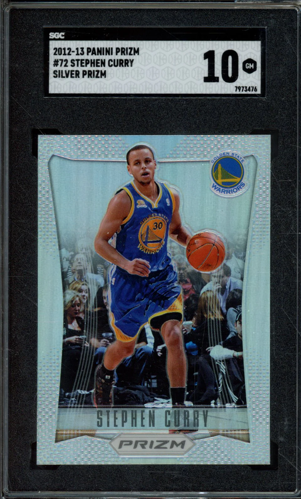 2012-13 PANINI PRIZM #72 STEPH CURRY SILVER PRISM SGC 10
