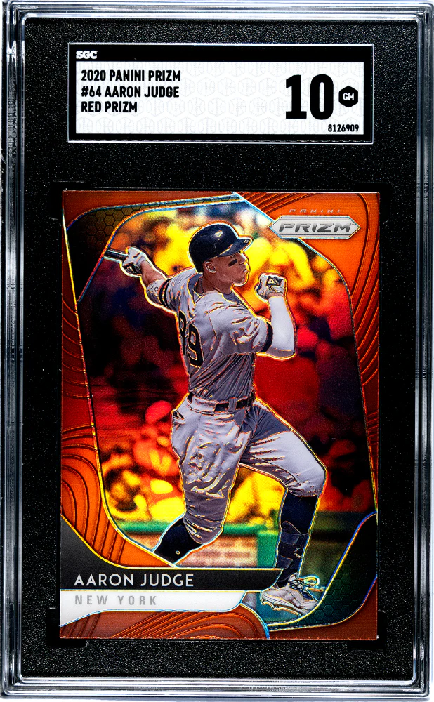 AARON JUDGE #64 2020 PANINI PRIZM RED PRIZM SGC 10 GEM