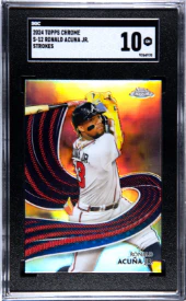 RONALD ACUNA JR. #S-12 2024 TOPPS CHROME STROKES SGC 10 GEM